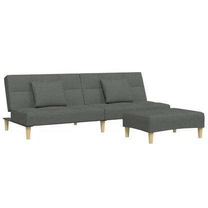 2-Personers Sovesofa Med Fodskammel Stof