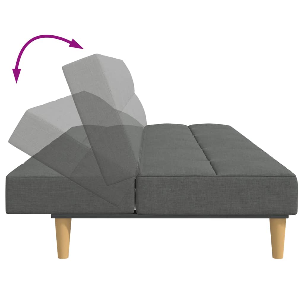 2-Personers Sovesofa Med Fodskammel Stof