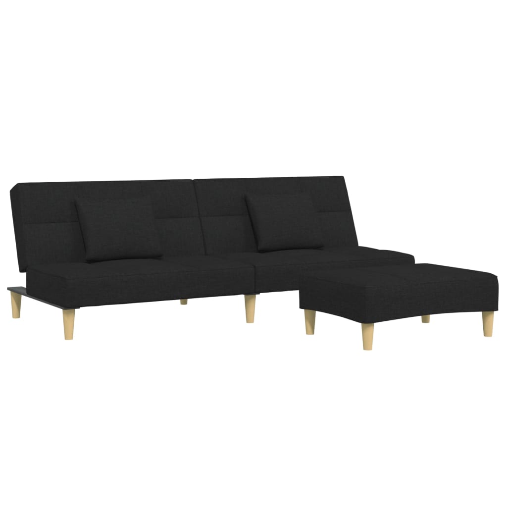 2-Personers Sovesofa Med Fodskammel Stof