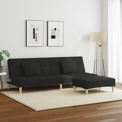 2-Personers Sovesofa Med Fodskammel Stof