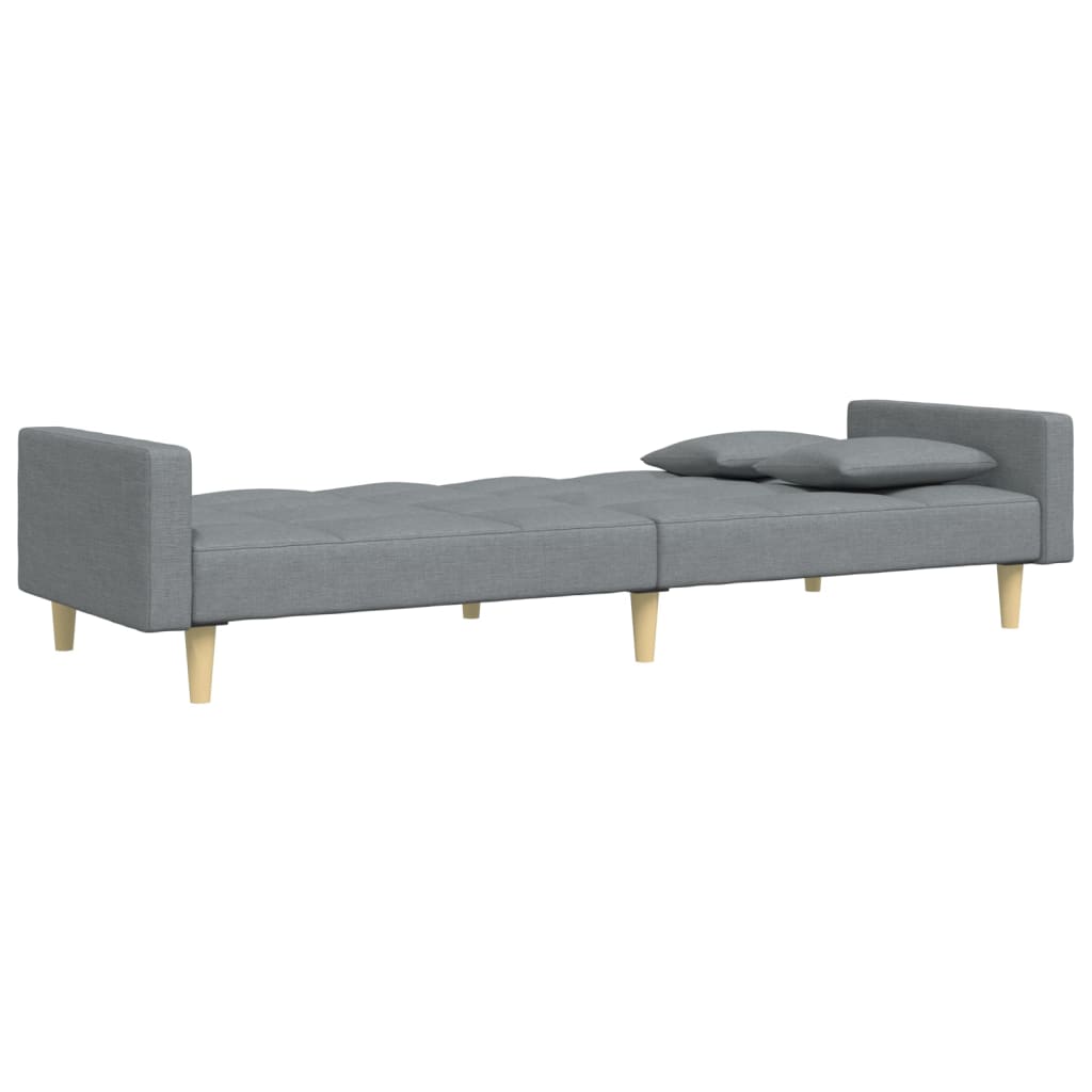2-Personers Sovesofa Med Fodskammel Stof