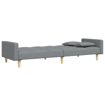 2-Personers Sovesofa Med Fodskammel Stof