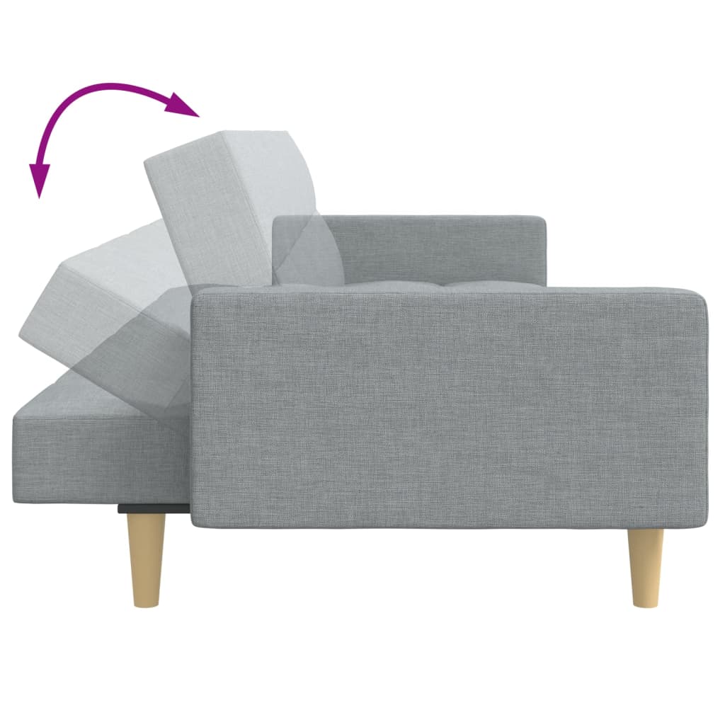 2-Personers Sovesofa Med Fodskammel Stof