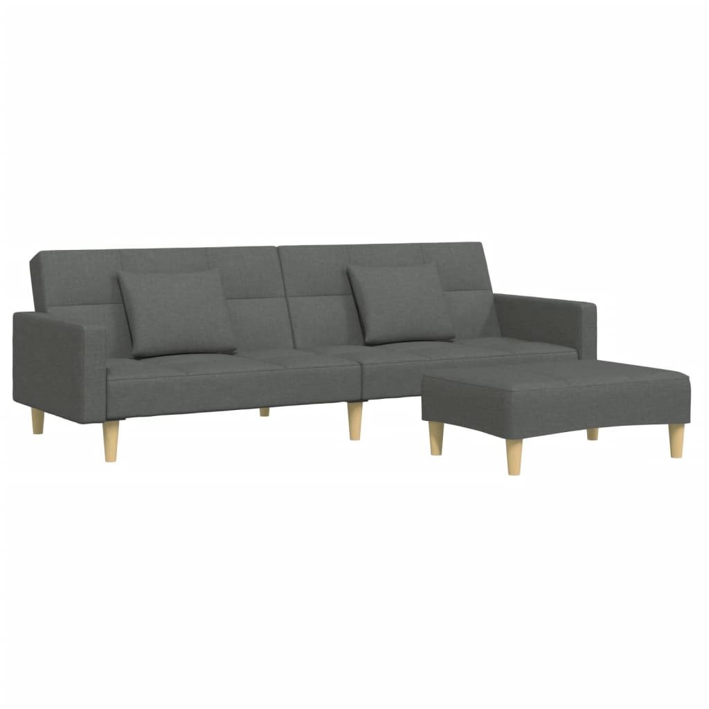 2-Personers Sovesofa Med Fodskammel Stof