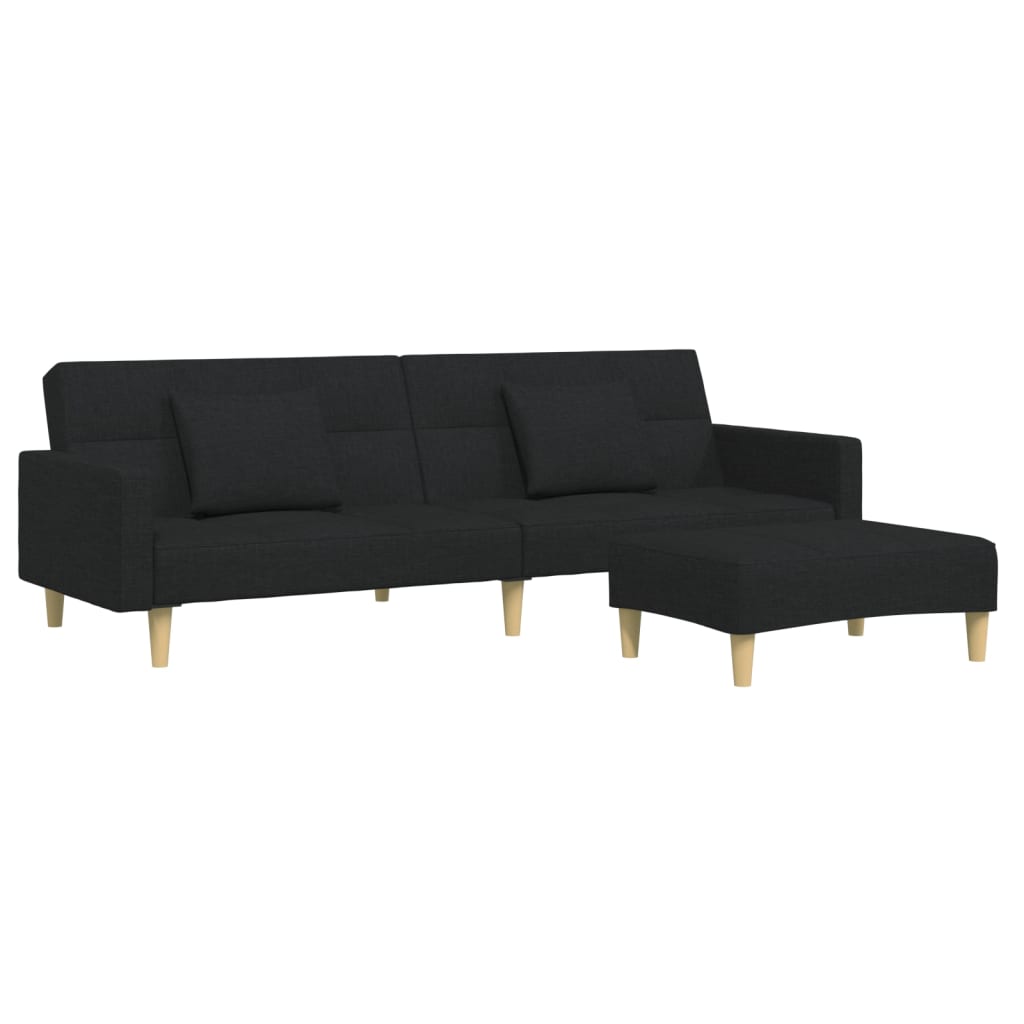 2-Personers Sovesofa Med Fodskammel Stof