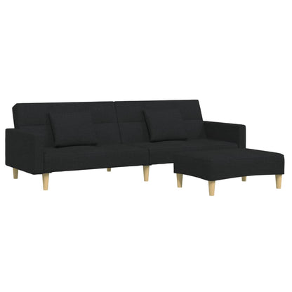 2-Personers Sovesofa Med Fodskammel Stof