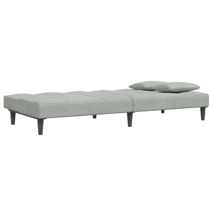 2-Personers Sovesofa Med Fodskammel Velour