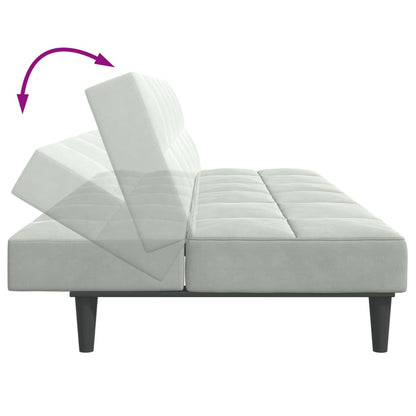 2-Personers Sovesofa Med Fodskammel Velour