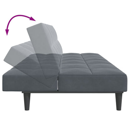 2-Personers Sovesofa Med Fodskammel Velour
