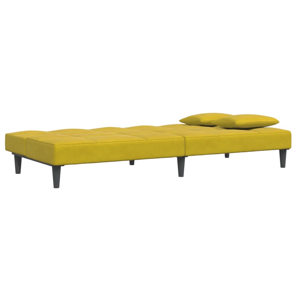 2-Personers Sovesofa Med Fodskammel Velour