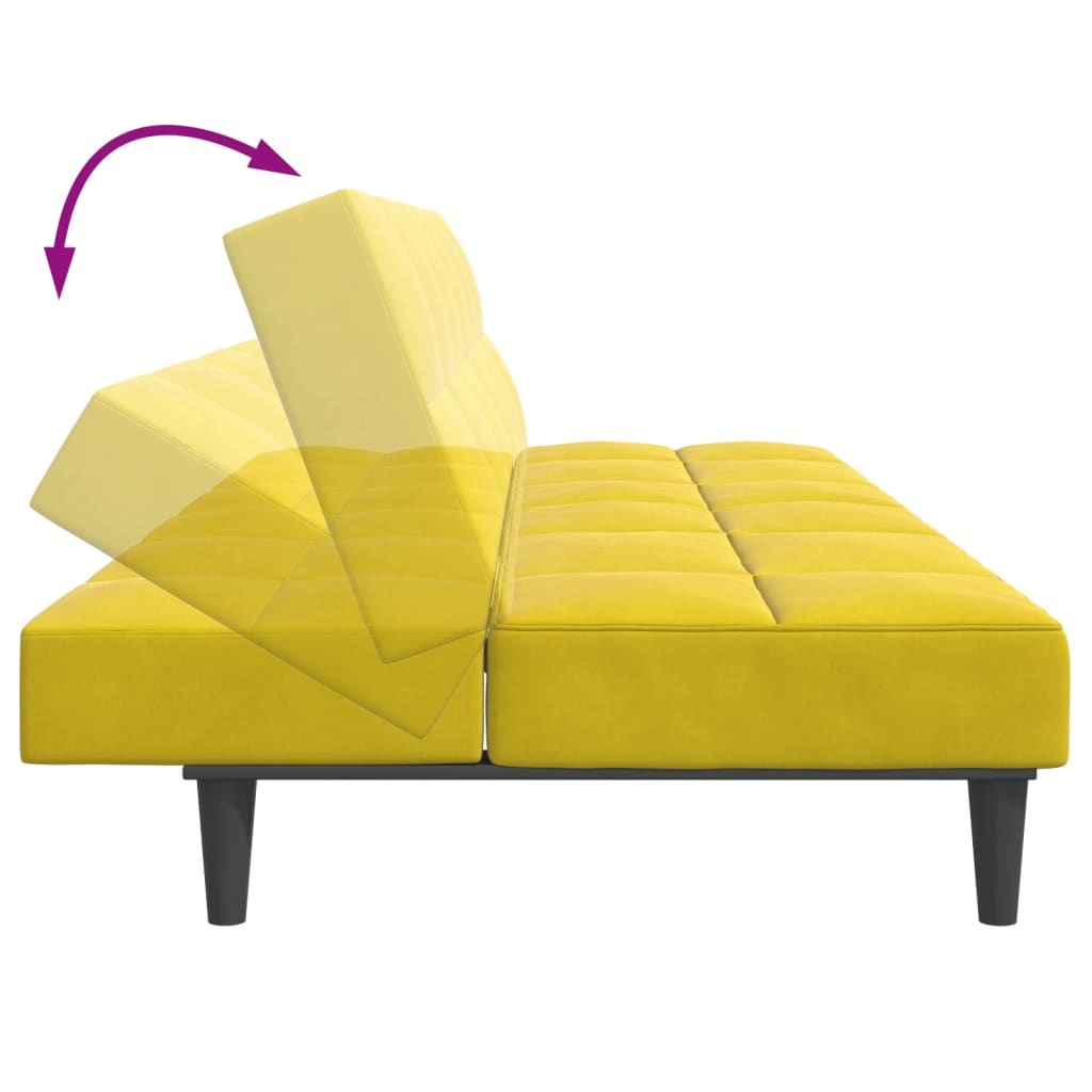 2-Personers Sovesofa Med Fodskammel Velour