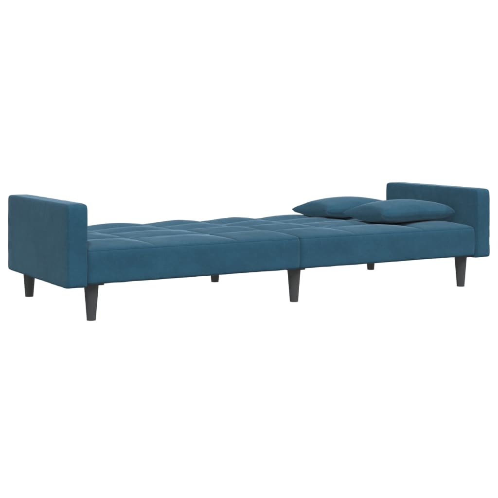 2-Personers Sovesofa Med Fodskammel Velour