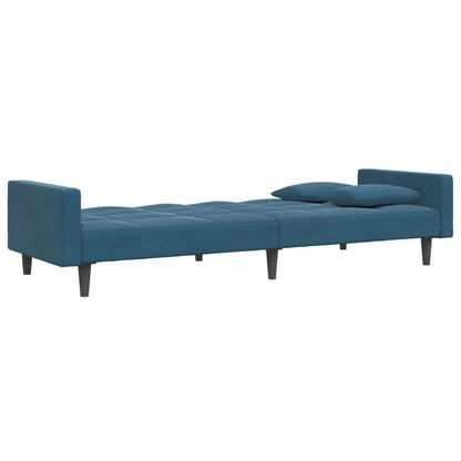 2-Personers Sovesofa Med Fodskammel Velour