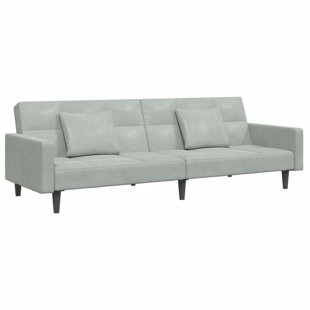 2-Personers Sovesofa Med Fodskammel Velour