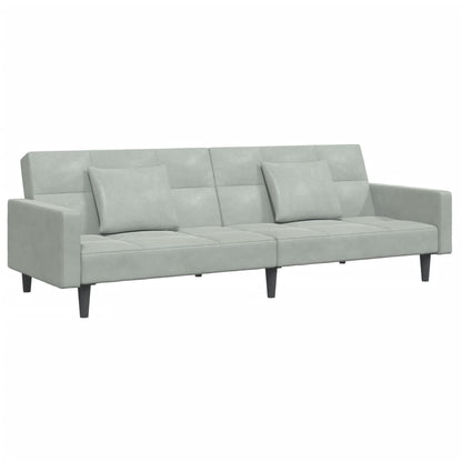 2-Personers Sovesofa Med Fodskammel Velour