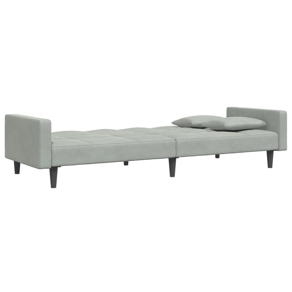 2-Personers Sovesofa Med Fodskammel Velour