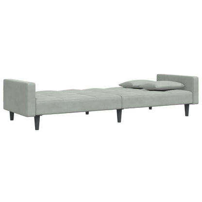 2-Personers Sovesofa Med Fodskammel Velour