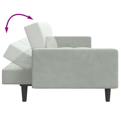 2-Personers Sovesofa Med Fodskammel Velour