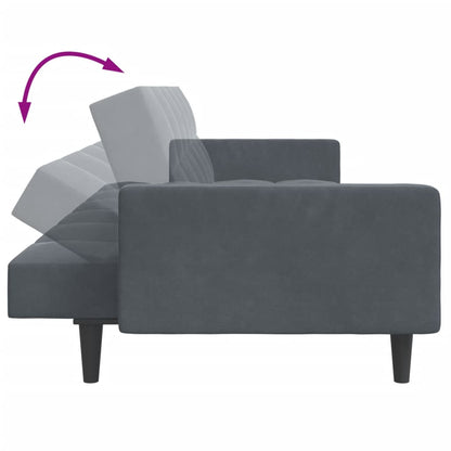 2-Personers Sovesofa Med Fodskammel Velour