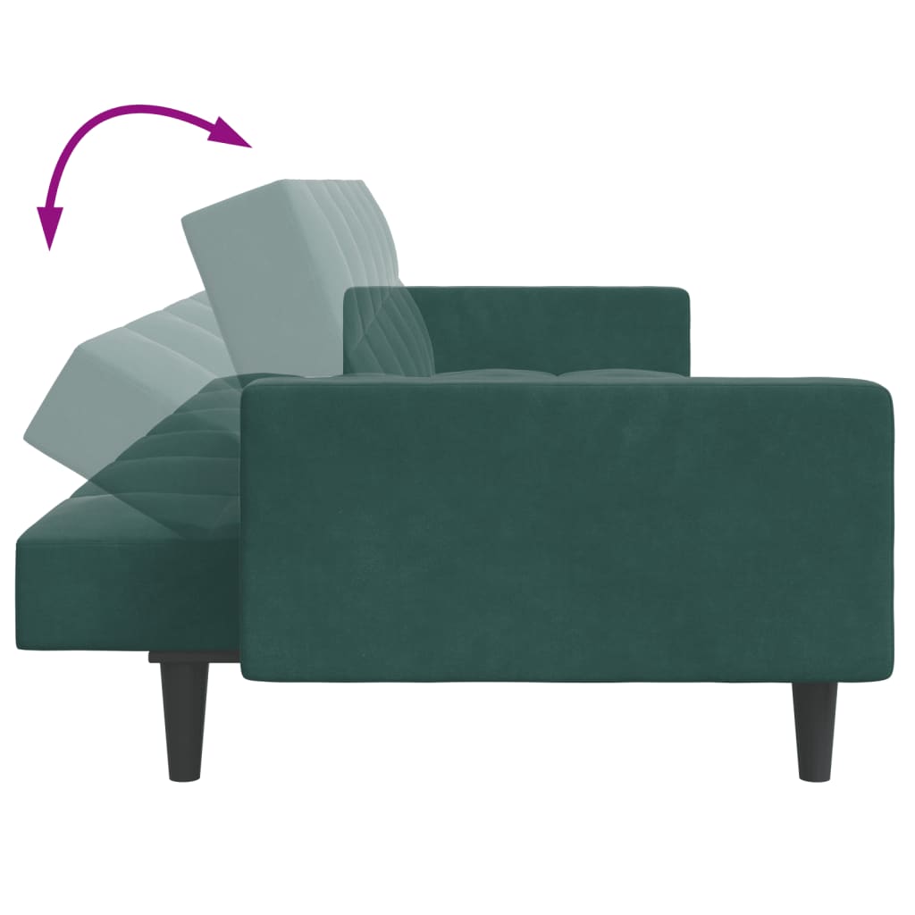 2-Personers Sovesofa Med Fodskammel Velour