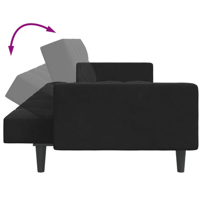 2-Personers Sovesofa Med Fodskammel Velour