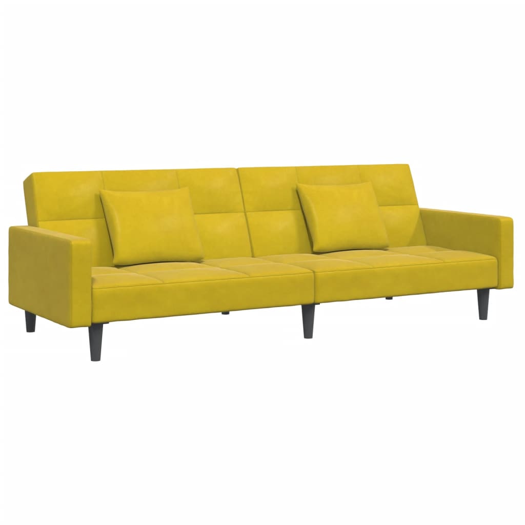 2-Personers Sovesofa Med Fodskammel Velour