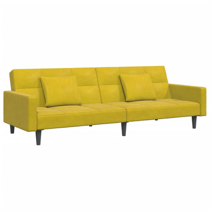 2-Personers Sovesofa Med Fodskammel Velour