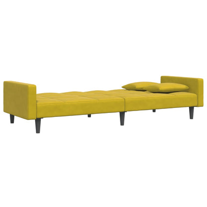 2-Personers Sovesofa Med Fodskammel Velour