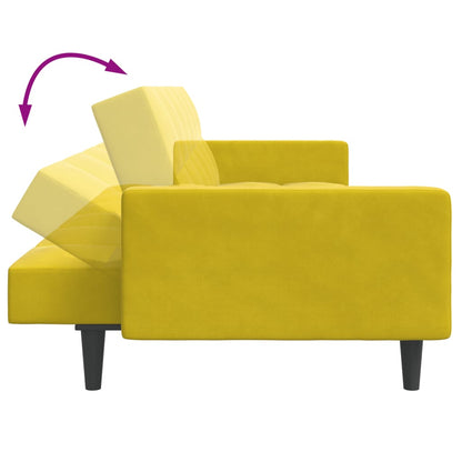 2-Personers Sovesofa Med Fodskammel Velour