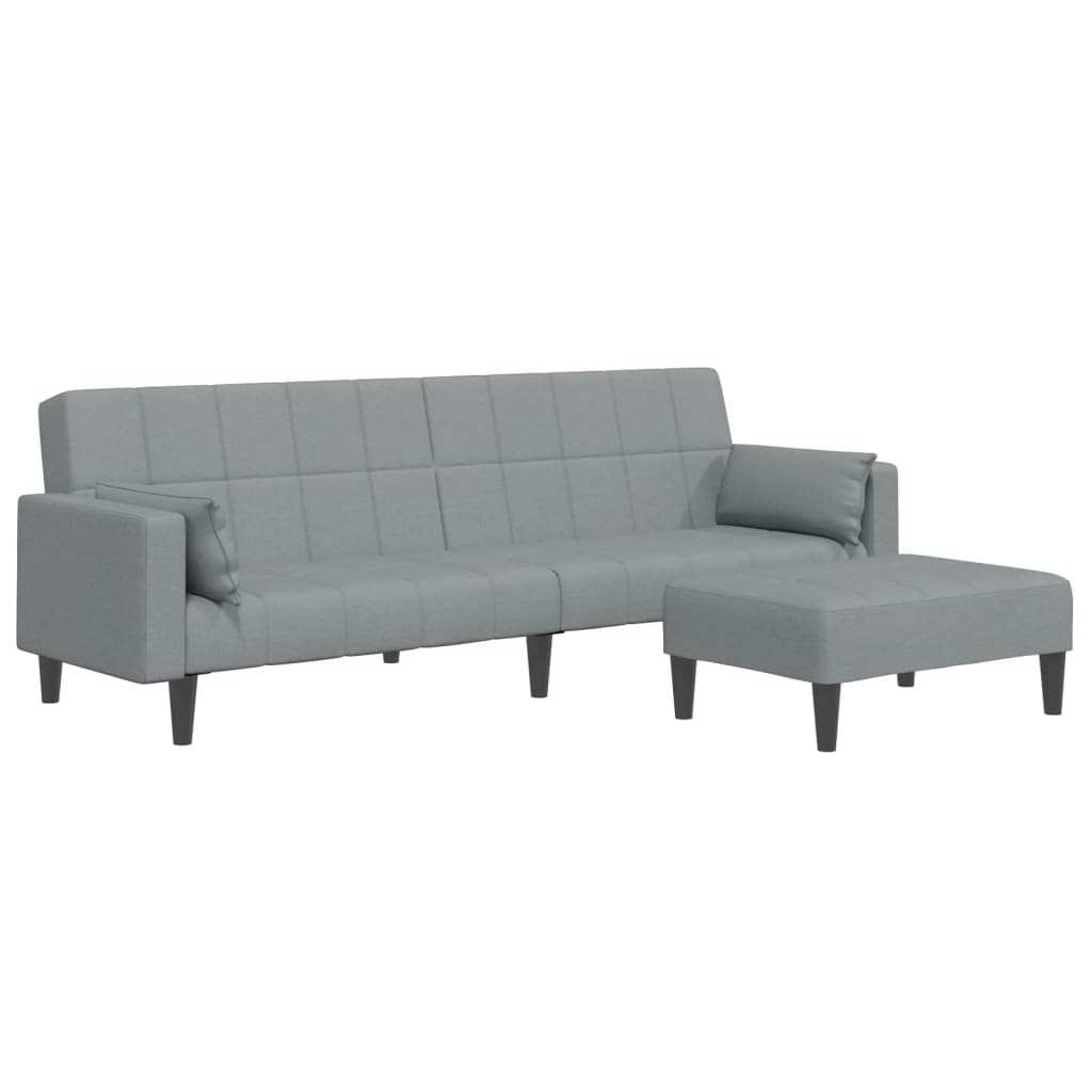 2-Personers Sovesofa Med Fodskammel Stof