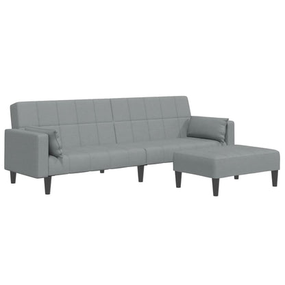 2-Personers Sovesofa Med Fodskammel Stof