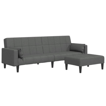2-Personers Sovesofa Med Fodskammel Stof