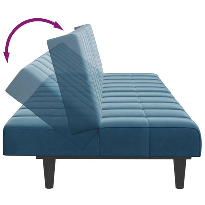 2-Personers Sovesofa Med Fodskammel Velour