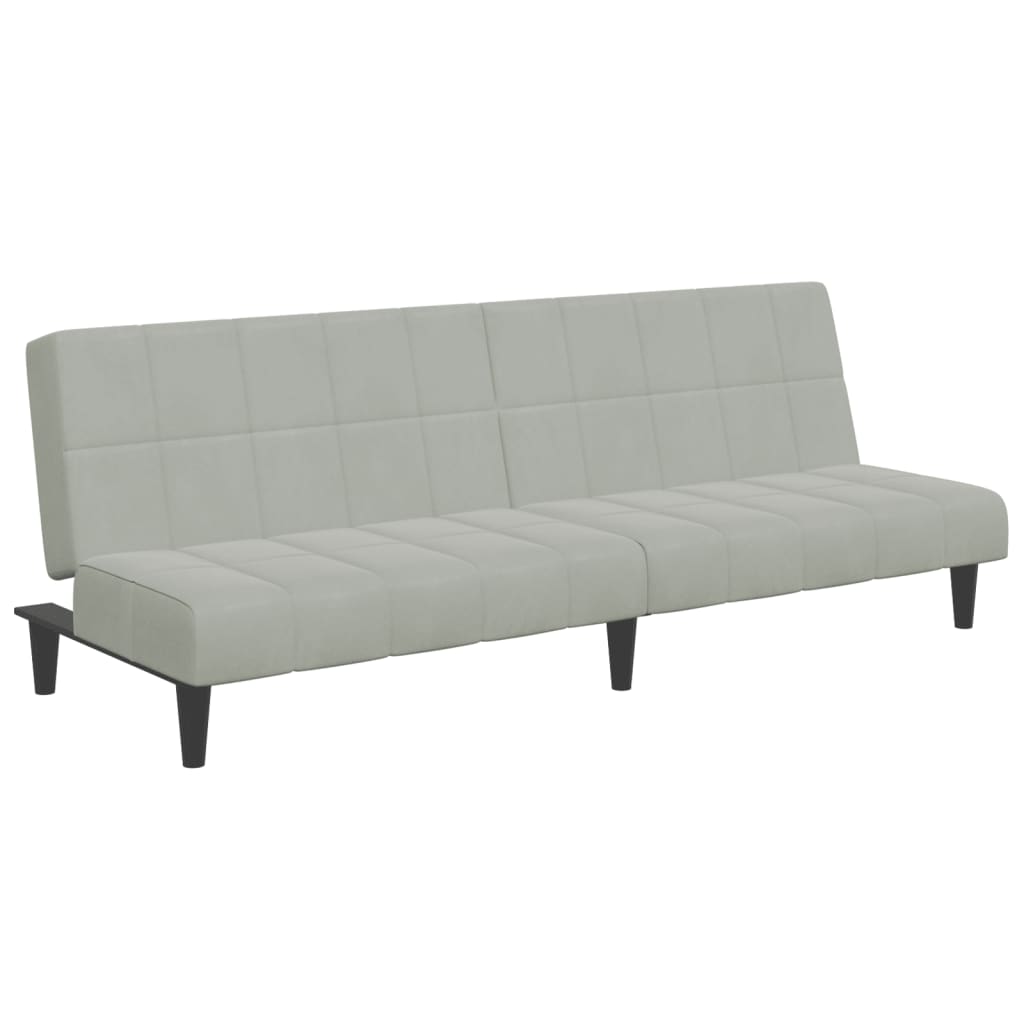 2-Personers Sovesofa Med Fodskammel Velour