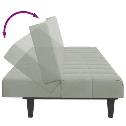 2-Personers Sovesofa Med Fodskammel Velour