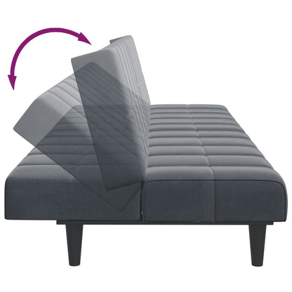 2-Personers Sovesofa Med Fodskammel Velour