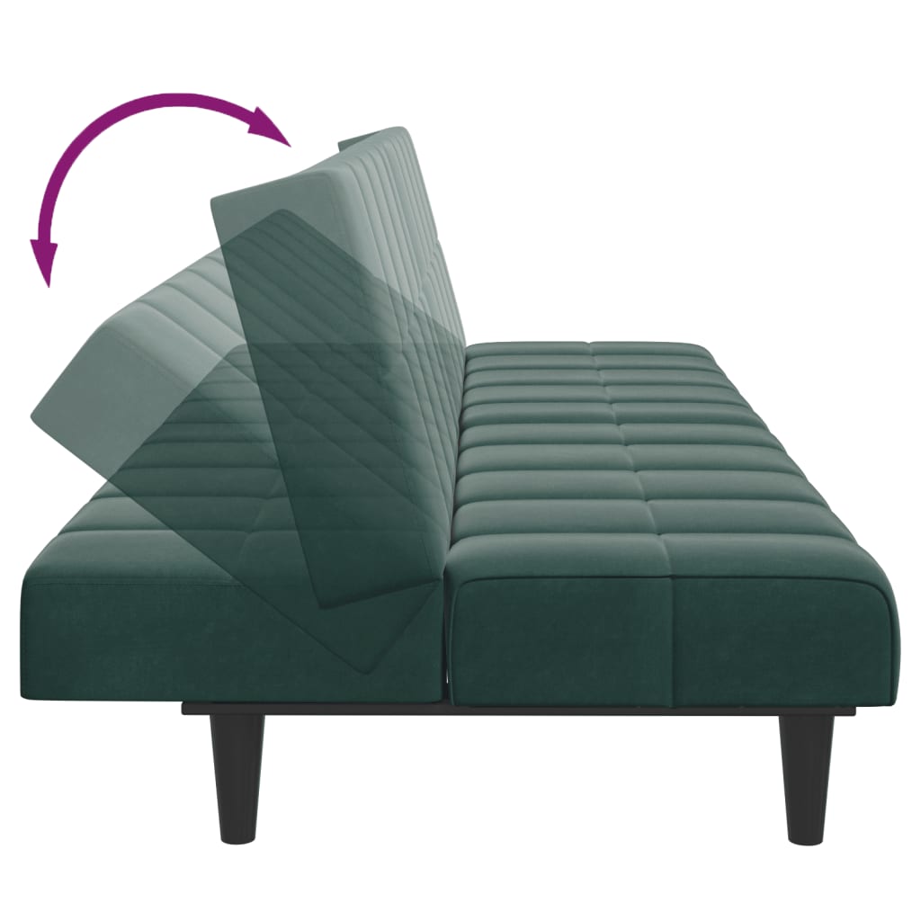2-Personers Sovesofa Med Fodskammel Velour