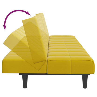 2-Personers Sovesofa Med Fodskammel Velour