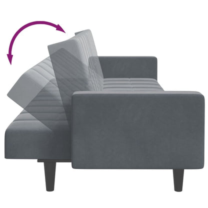 2-Personers Sovesofa Med Fodskammel Velour