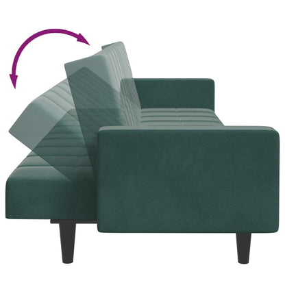 2-Personers Sovesofa Med Fodskammel Velour