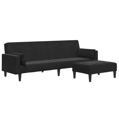 2-Personers Sovesofa Med Fodskammel Velour