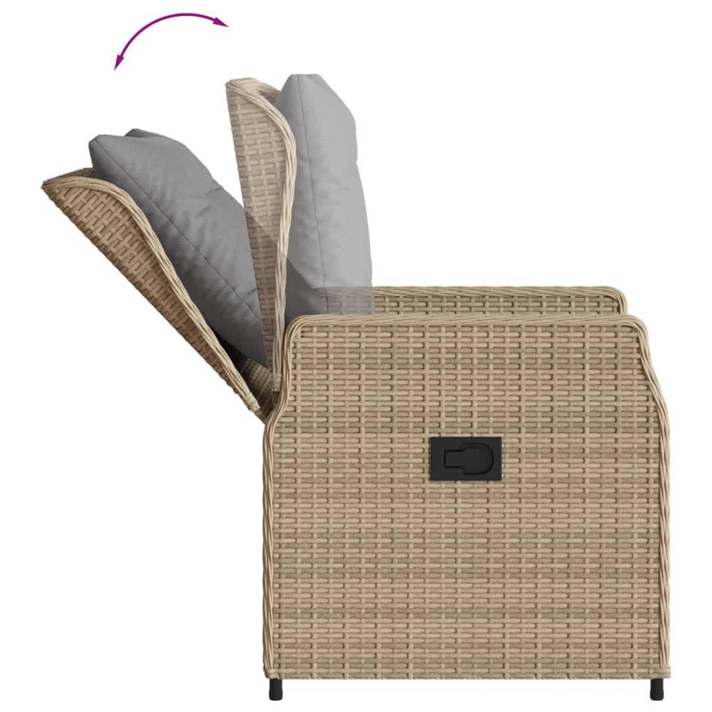 Spisebordssæt Til Haven 3 Dele Med Hynder Polyrattan