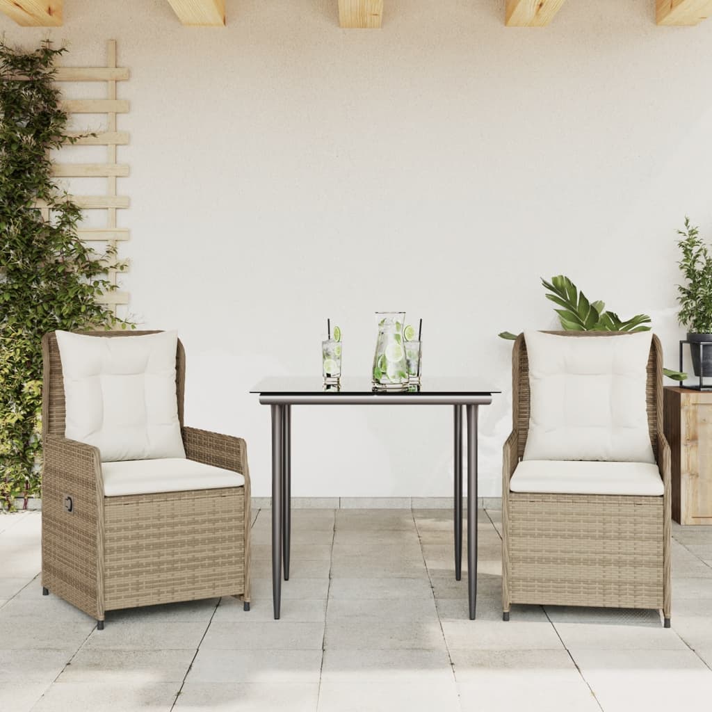 Spisebordssæt Til Haven 7 Dele Med Hynder Polyrattan