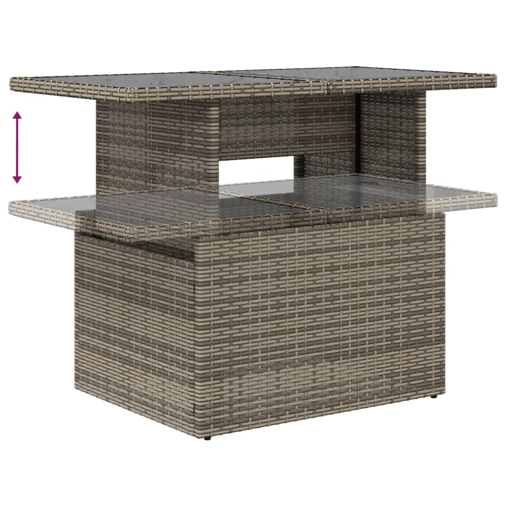 Havesofasæt Med 10 Dele Og Hynder Polyrattan - Billede 6