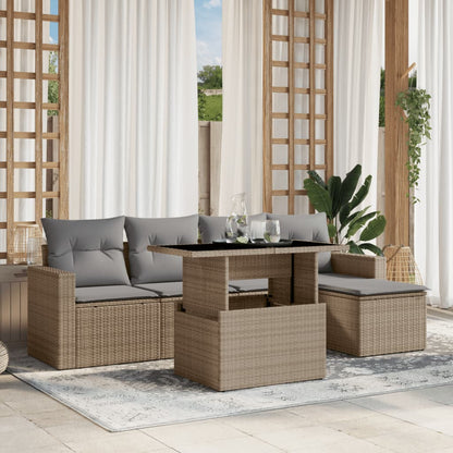 Sofasæt Til Haven 6 Dele Med Hynder Polyrattan - Variant 3267239