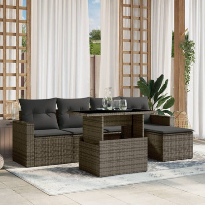 Sofasæt Til Haven 6 Dele Med Hynder Polyrattan - Variant 3267240