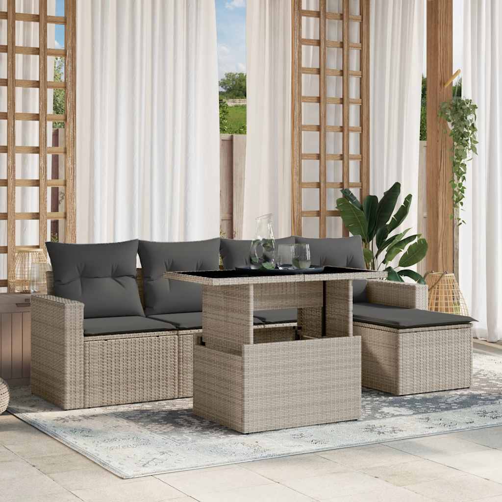 Sofasæt Til Haven 6 Dele Med Hynder Polyrattan - Variant 3267242