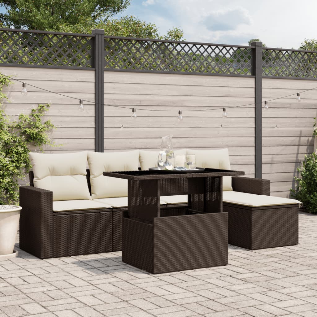 Sofasæt Til Haven 6 Dele Med Hynder Polyrattan - Variant 3267243