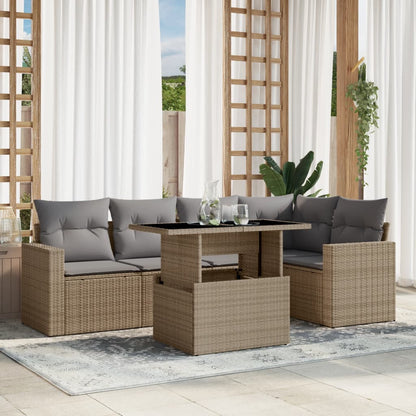 Sofasæt Til Haven 6 Dele Med Hynder Polyrattan - Variant 3267259