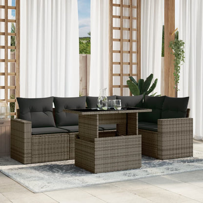Sofasæt Til Haven 6 Dele Med Hynder Polyrattan - Variant 3267260